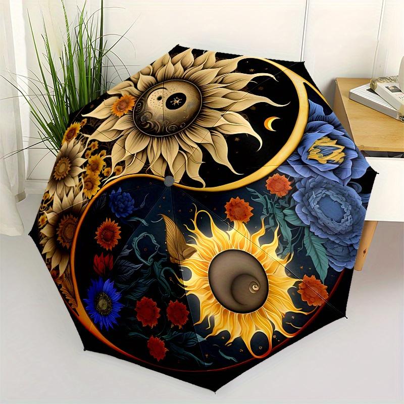 

Yin Yang Floral Harmony: Aesthetic Artwork for Walls Umbrella, Christmas Gift Y384