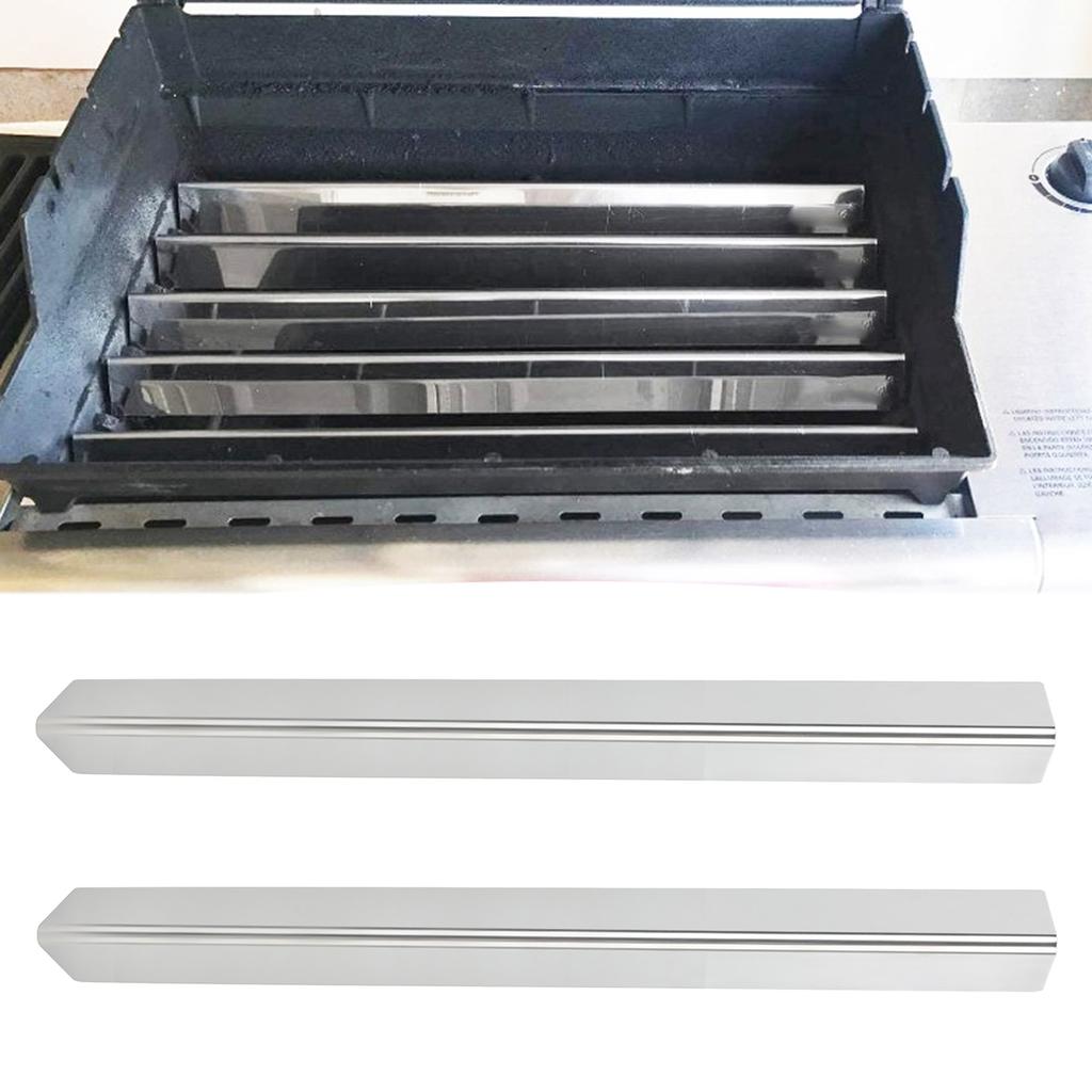 2PCS Barbecue Heat Plate Shields Stainless Steel Heat Tent Replacement Gas Grill Accessories