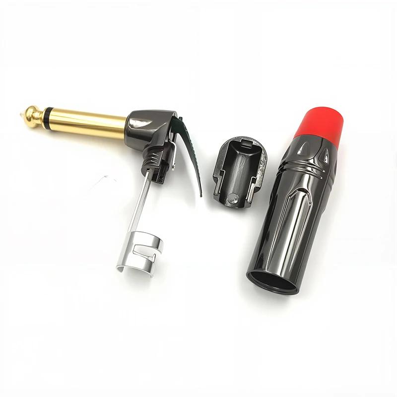 90 Degree Elbow Right Angle Soldering Plug 6.35mm 2/3 Pole Mono / Stereo Jack Connector