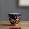 60ml Chinese Enamel Color Tea Cup Ceramic Master Cup High-grade Household Palace Style Tea Set Portable Small Tea Bowl