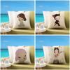 Cute Y-yoshitomo-nara-A Pillow Case Cushion Cover Soft Cute Throw Pillow Case For Car Sofa Pillowcase Polyester With Zipper