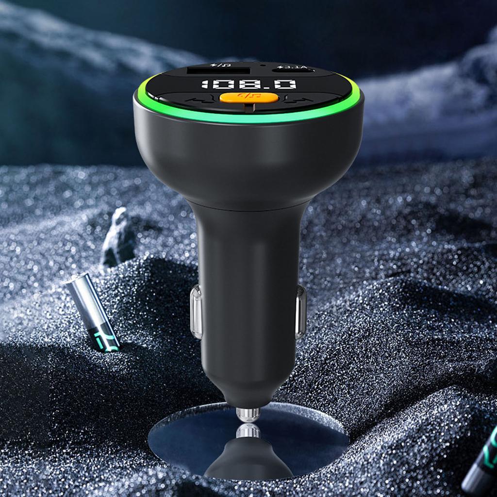 C9 Multifunctional Bluetooth-compatible Car MP3 Player USB Type-C Charger Digital Display FM Transmitter