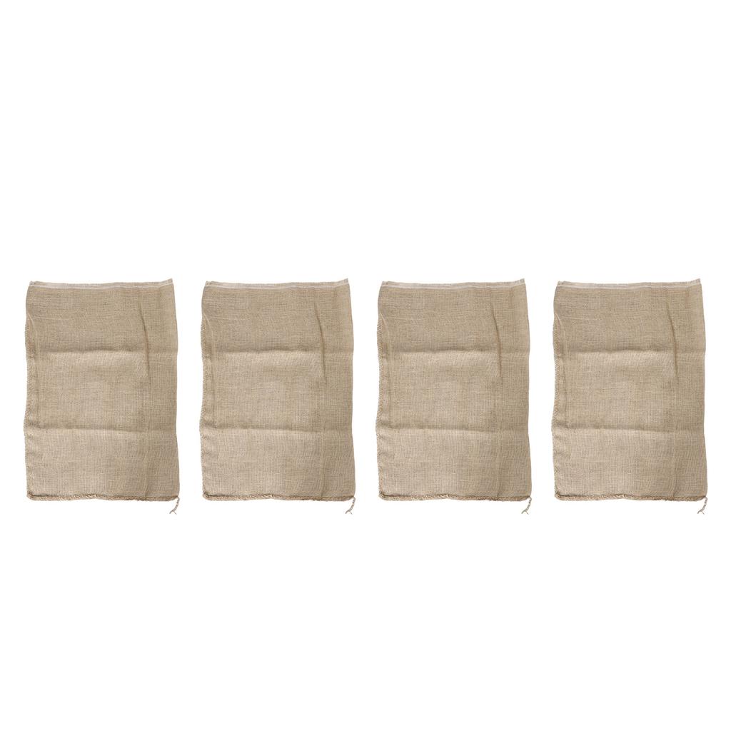 4PCS Reusable Burlap Bags Potato Onion Sacks for Vegetable Food Storage Family Party Outdoor Lawn Games 50x70CM
