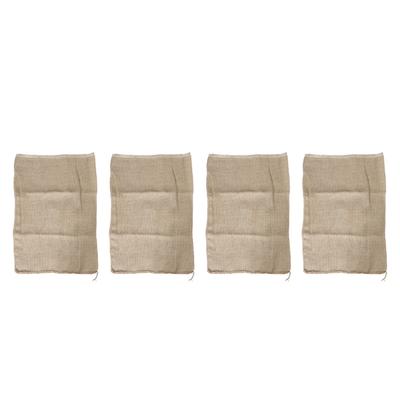 Lot de 4 sacs en toile de jute réutilisables pour pommes de terre et oignons, idéaux pour conserver les légumes, les aliments, les fêtes de famille et les jeux en plein air (50 x 70 cm).