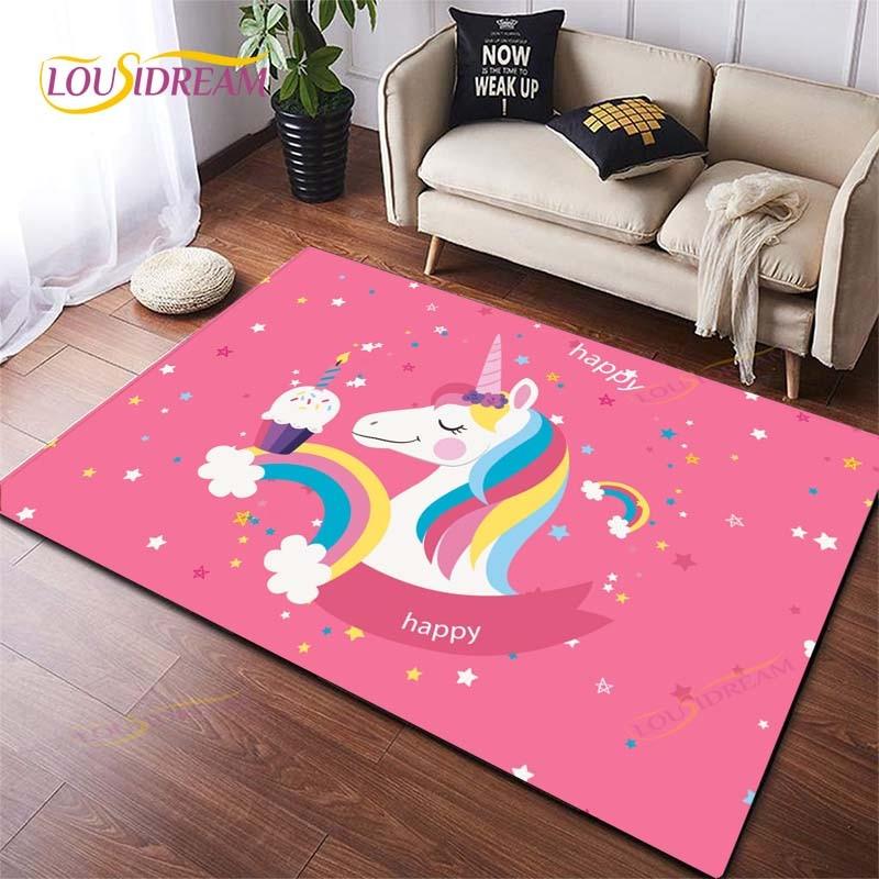 

Мультяшный милый единорог, домашний декор, мягкие коврики для ванной комнаты, ковры для гостиной, коврик для кухни, напольный коврик, коврик для спальни 60cm x 90cm