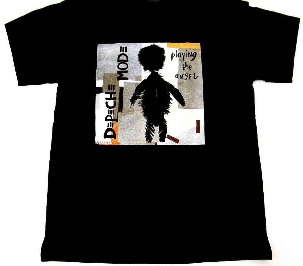 Vintage Depeche Mode Playing The Angel Cotton Black Unisex Shirt Unisex T-Shirt XXL