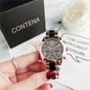 Top Luxusmarke Roségold Quarz Damenuhr Damenmodeuhr Damenarmbanduhren Damenuhr Relogio Feminino Masculino
