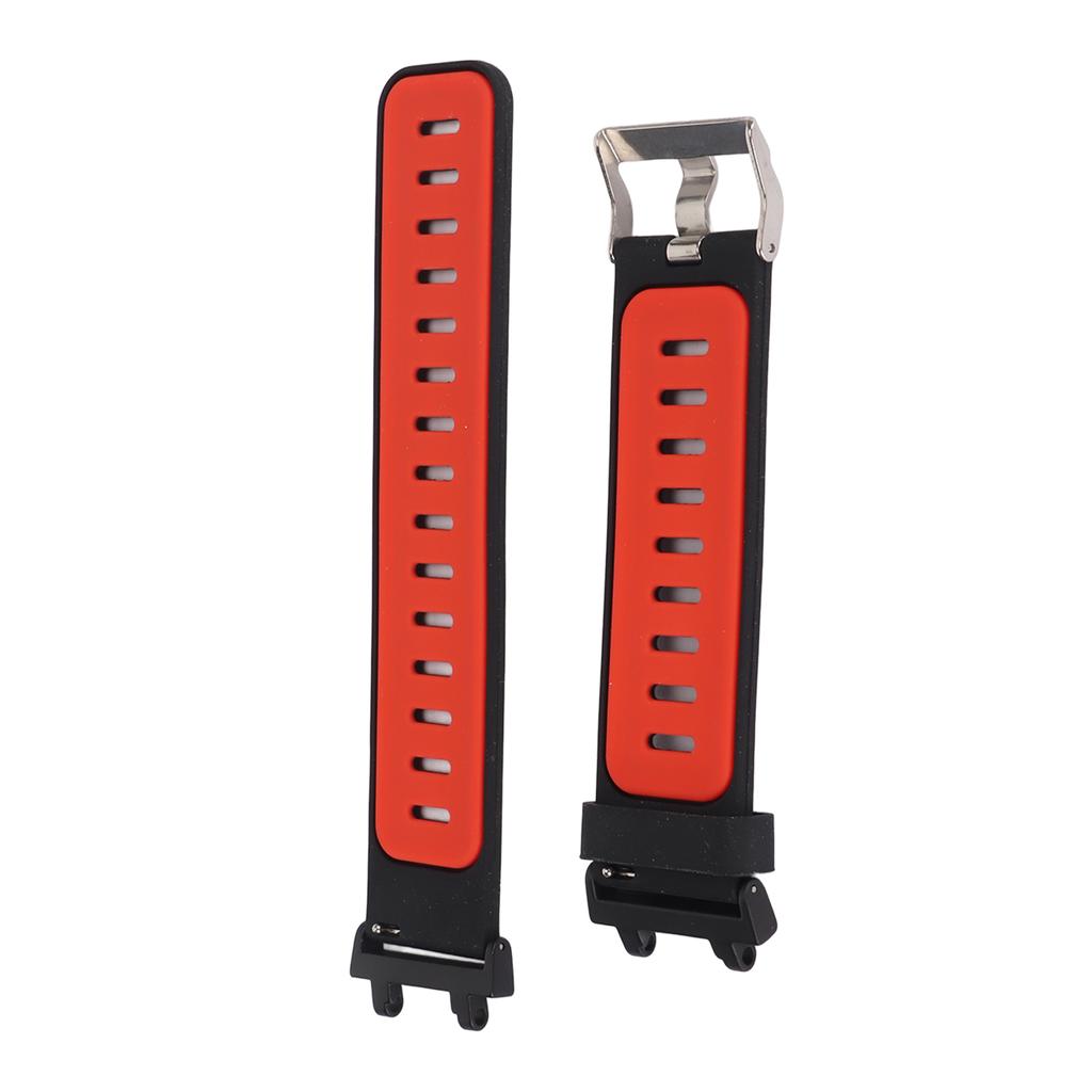 Měkký silikonový řemínek k hodinkám Nastavitelný náhradní pásek Příslušenství Vhodné pro chytré hodinky Amazfit T Rex 2 Černá a červená
