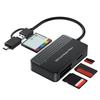 4 in 1 Flash Card Adapter USB 3.0 Type C USB Card Reader 5Gbps USB Card Reader Memory Card Writer 20cm Cable SD TF CF MS