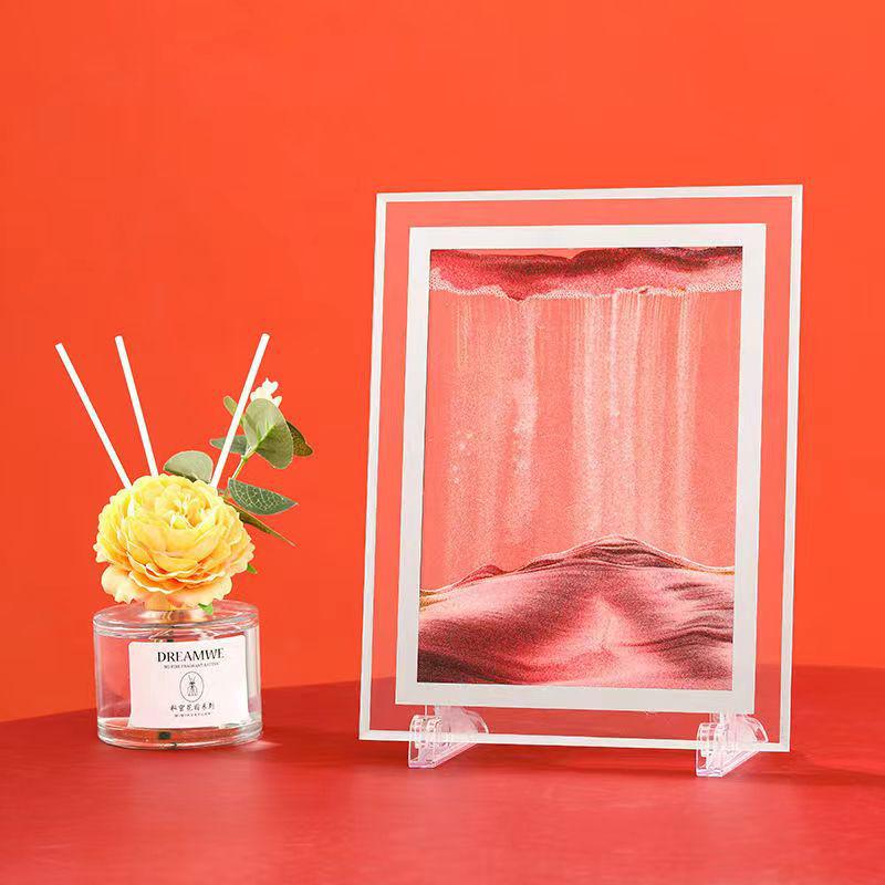 3D Песочные часы с ландшафтом: Креативная живопись текучим песком для дней рождения, офиса и декора рабочего стола