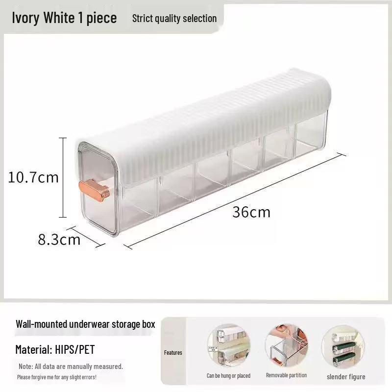 Wall-Mounted Transparent Underwear & Socks Storage Drawer