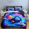 Colorful Galaxy Space Decor Artwork Soft Comfortable Duvet Cover Bedding Set Included 1*Duvet Cover & 2*Pillowcases, Gift