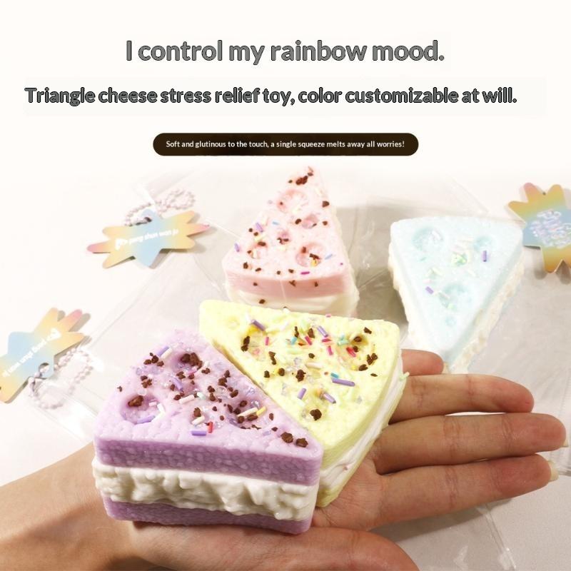 Süßes kuchenförmiges Squishy Fidget Toy Weich Langsam aufsteigend Pastell-Macaron-Farben Zur Stressbewältigung Zuhause Büro Kinder Spiel