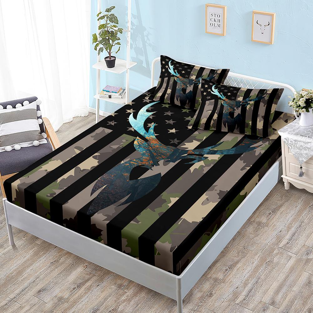 

Star-Spangled Banner Animal Sheet Kit Three-Piece Sheet All Inclusive Bedspread Mattress Protective Cover Sheet (100cm * 190cm * 40cm) 2pcs