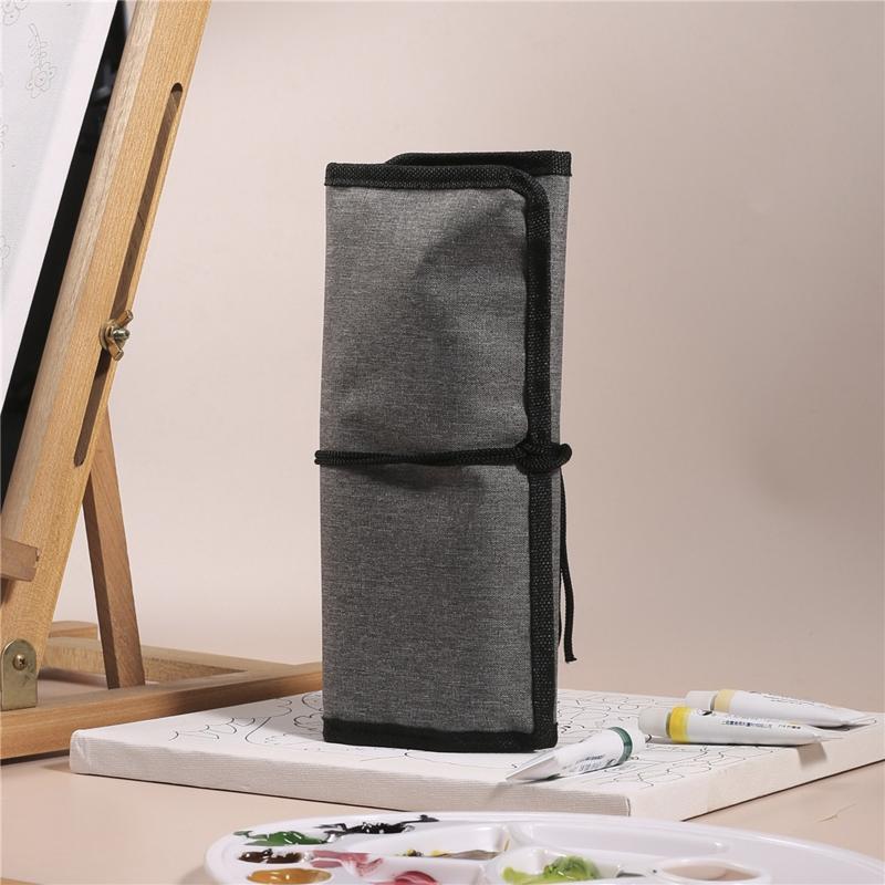 24x Acrylic Painting Brushes Scraper with Cloth Bag Artist Paintbrushes for Canvas Kid Adult Drawing Art Craft Supplies