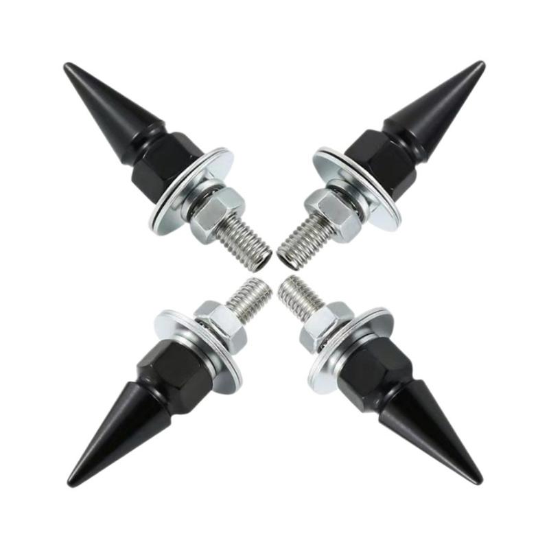 Set Of 4 M6 License Plate Fasteners Bolts Rustproof Aluminium Alloy Antirust Fit for Car Enthusiasts Secure Installation