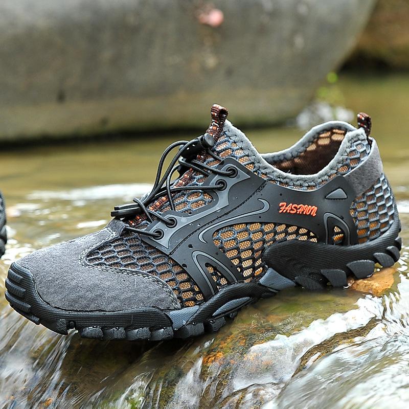 New Rock Climbing Hiking Shoes Low-Top Breathable Upstream Shoes 50 Large Size Shoes Men's Shoes
