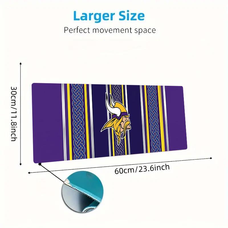 Tappetino Mouse Colore Logo Vichinghi Grande Cuscino per Tavolo da Gioco Antiscivolo Laptop Tablet Mousepad Grande Tappetino XXL Mini PC Playmat Con bordo bloccato