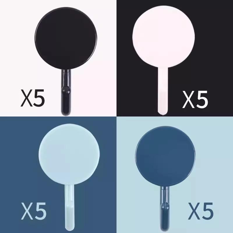 Nordic Round Adhesive Wall Hook: Strong, Traceless, Creative Plastic Design