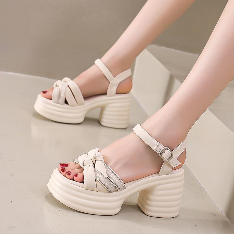 Fashion 2025 New Roman Style Platform Women's Fashion Flat Shoes Sandals Summer High Heels Casual Women's Sandals Shoes for Women