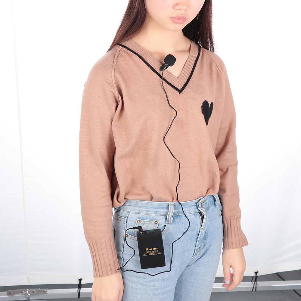 Portable Speaker Speech Lavalier Lapel Wireless Microphone Clip Mic System FM Transmitter Receiver