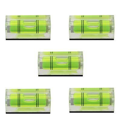 5/10pcs Green Level Measuring Instrument Easy Carry Spirit Level Tool 40x15mm Night Visible Perfect for Precisions Work