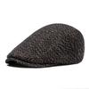 Beret Men's Autumn Winter Thick Warm Twill Retro Forward Cap British Cap Paintsman's Cap