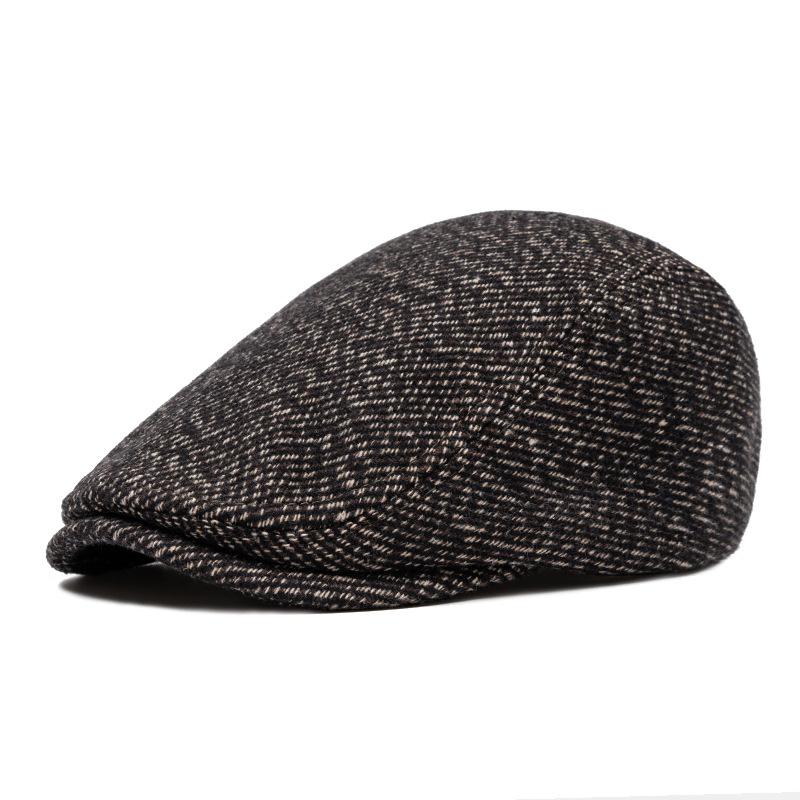 Beretă Bărbați Toamnă Iarnă Gros Călduț Twill Retro Forward Cap British Cap Paintsman's Cap