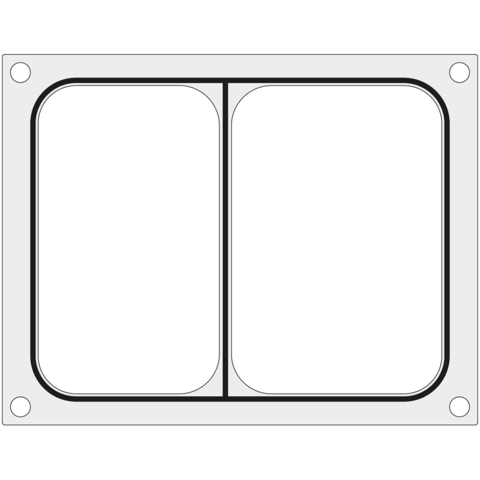 Form matrix for the CAS CDS01 sealing machine for a two-part tray 227x178 mm Hendi 805398