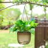 Garden Hanging Planter Self Watering Hanging Flower Pot Transparent Hydro Pot with Wick System Sun Resistant Wide Opening