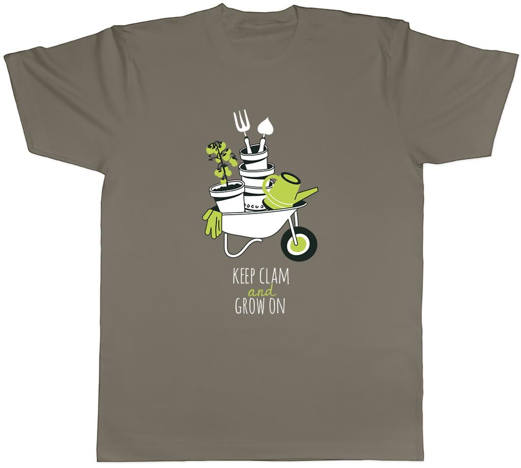 Keep Calm and Grown On Funny Allotment Garden Mens TShirt Tee Gift Top
