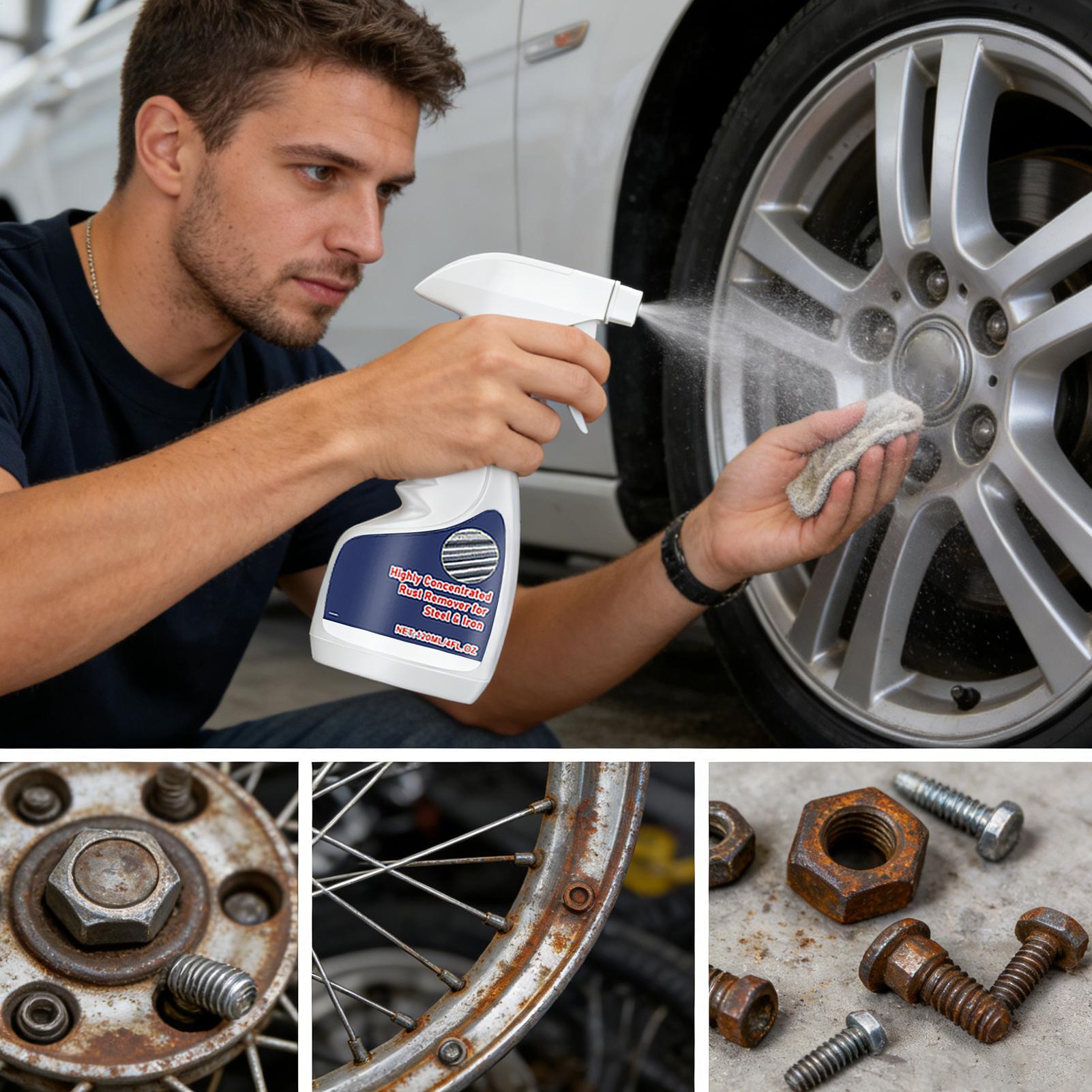 

120ml Metal Rust Remover Multi-purpose Rust Remover Rust Inhibitor Derusting Spray Powerful Metal Rust Remover Car Maintenance 120ml