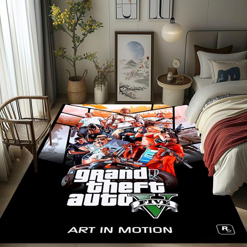 Grand Theft Auto Online: Covor de Aventură cu Octan Ridicat Potrivit pentru toate anotimpurile Decor Acasă Modă Cadouri de Crăciun Artă