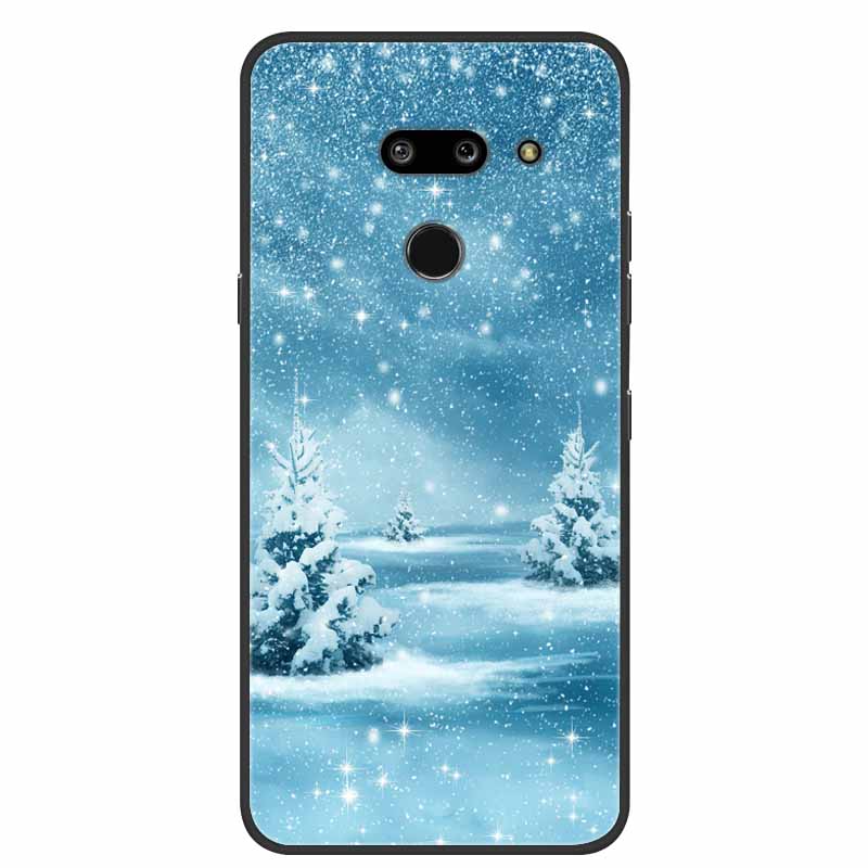 Für LG G8 G8S ThinQ Schwarze Hüllen Weiche Silikon TPU Handyhüllen Für G 8 S 8S ThinQ Luxus Rückabdeckung Funda Cartoon Schale Para Capa