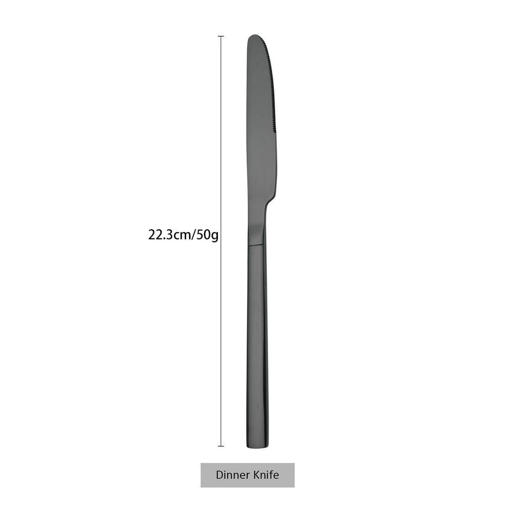 Stainless Steel Cutlery Set Mirror Black Dinnerware Set Knife Dessert Fork Coffee Tea Spoon Tableware Western Kitchen Flatware