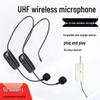UHF Dual Wireless Ear-Hook Microphone for Teaching and Outdoor Stage Performance
