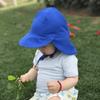 with Windproof Rope Solid Color Sunshade Hat Panama Cap Children's Visor Hat  Kid