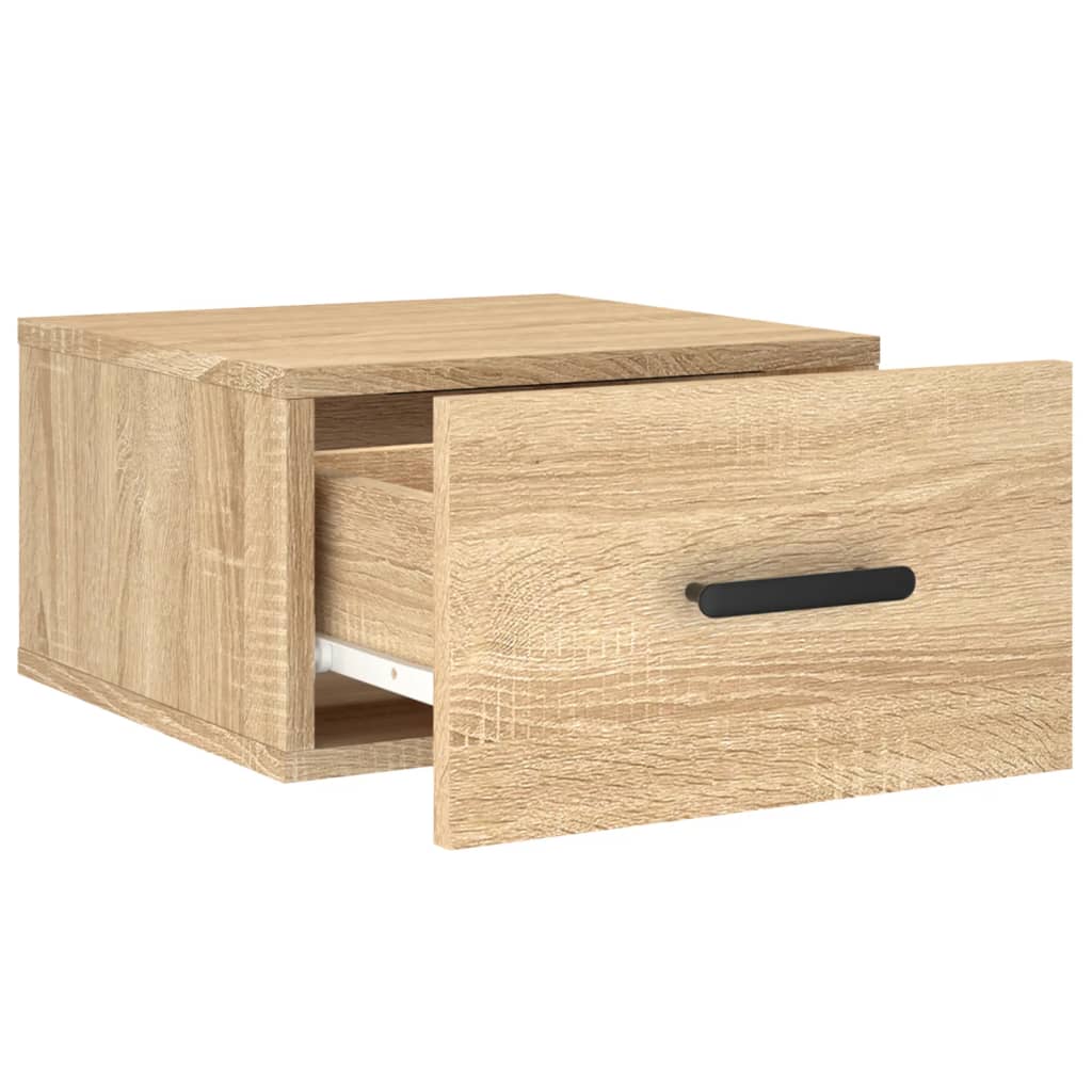 Wall Mounted Nightstand Sonoma Oak 35x35x20 cm