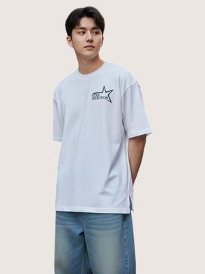 ZBLACK Star Selection Small Logo Small Logo Oversized Short Sleeve (White)