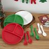 Color Kids 3PCS Baby Feeding Sucker Dishes Plate Set Silicone Tableware With Spoon Fork Training Utensils Children Dinnerware