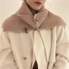 Cable Knit Wrap Button Scarf Winter Warm All-Matching Button Scarf Neck Protections Knit Neckerchief Windproof