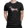 Herren Anatomy Of A Dachshund T-Shirt Hunderasse Baumwollkleidung Vintage Kurzarm Rundhals T-Shirt Geburtstagsgeschenk T-Shirt