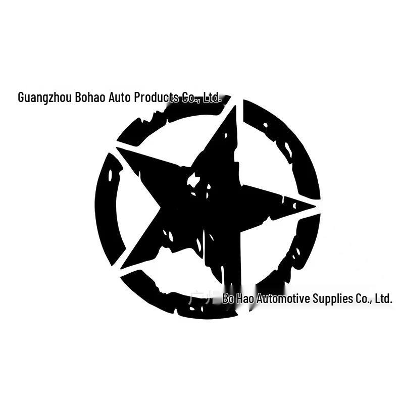 Sada samolepek pro auto a motorku s pěticípou hvězdou