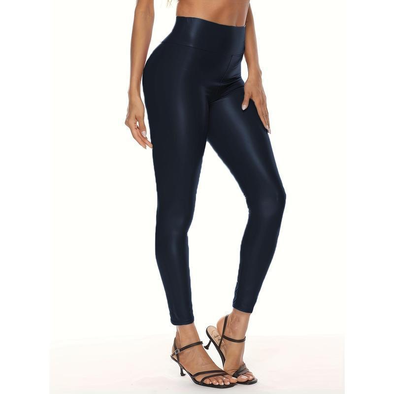 High-Waisted Stretch Leather Pants P 33716 - Fast Selling UK 10