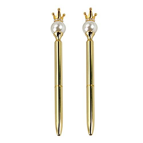 Ballpoint Pen Refills, KESYOO, Gold Metal with Clip, 2-Pack