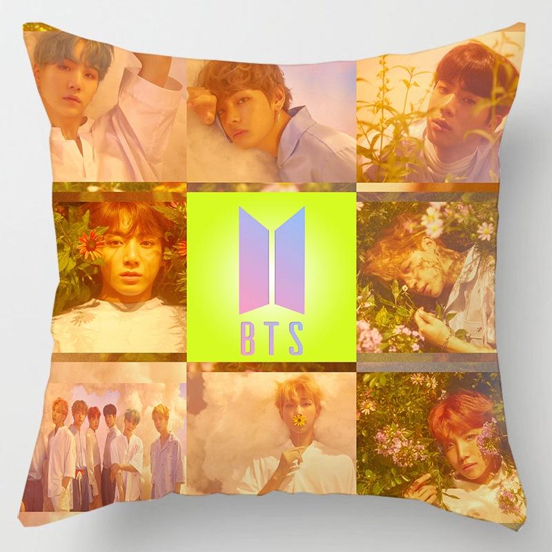 BTS Bangtan Kpop Boys Kissenbezug Dekoratives weiches Kissen 45cm 177inch