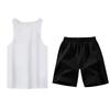 Li-Ning Skin-Friendly Comfortable Breathable Quick-Dry Tank Top And Shorts Casual Sports Set Unisex Sets White ZHXY189-2