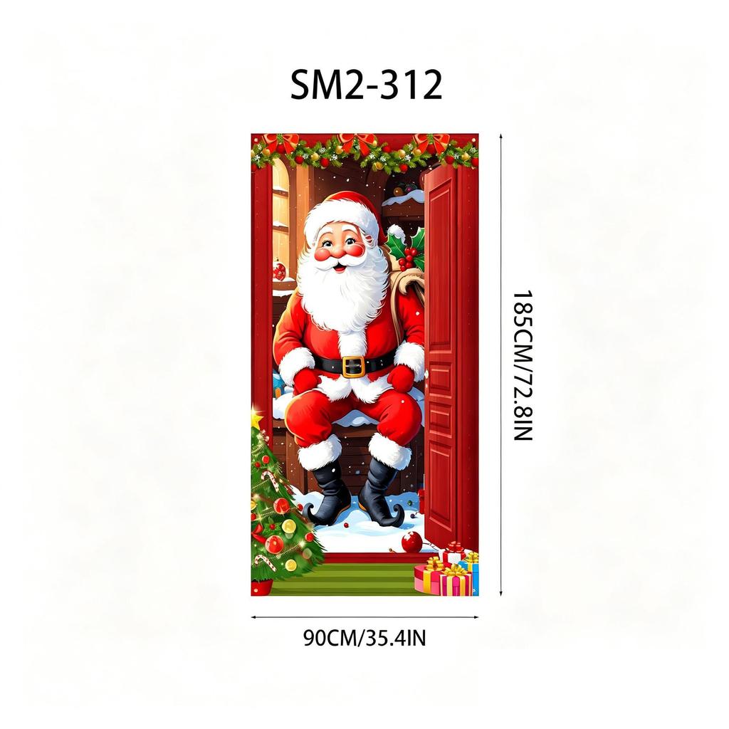 Santa Claus Christmas Hanging Cloth Background Decoration