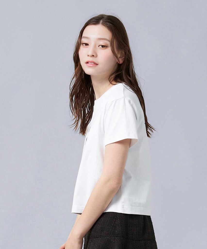 Milkfed Embroidery Flower Top White Women's T-Shirt,