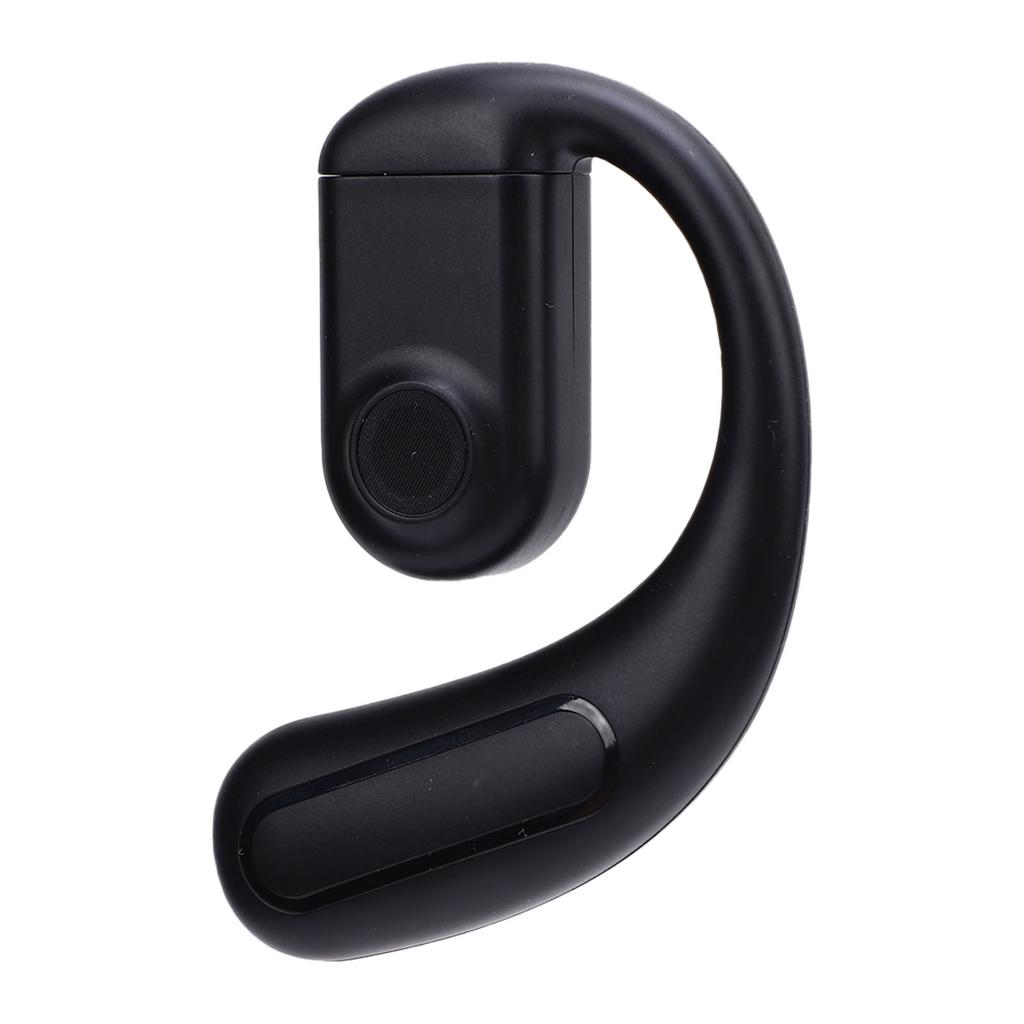 Bluetooth 5.4 Earpiece Noise Cancelling Mic 180mAh Battery Single Ear Headset with Ear Hook for Music Black